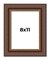 8x11 Traditional Picture Frame with UV-Resistant Acrylic & Acid Free Backing, Available in 3 Finishes - Black, Brown, Gold